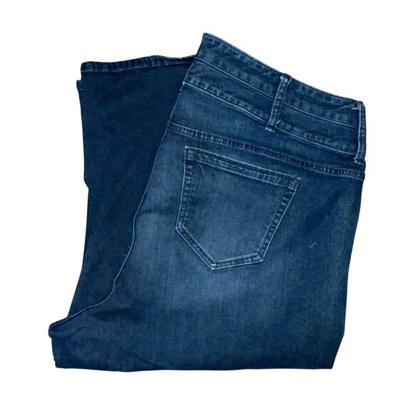 torrid Denim - Torrid Plus Size Straight Leg Capri Jeans Womens 26 21 Stretch Dark Wash Blue